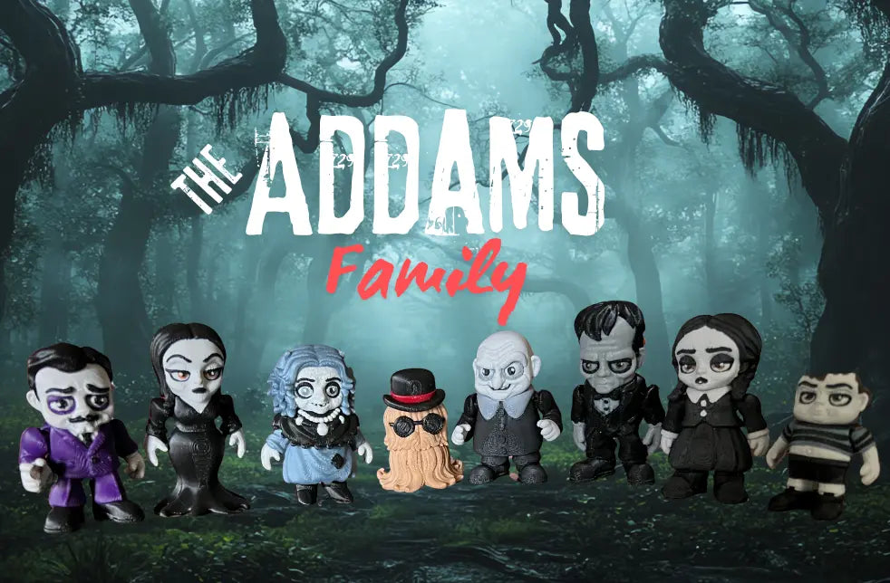 3D Printed The Adams Family Character Flexis (BOXI 3D) Pink Poodle Designz