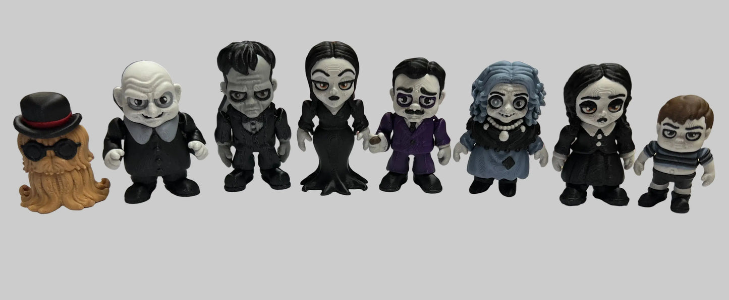 3D Printed The Adams Family Character Flexis (BOXI 3D) Pink Poodle Designz