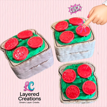 3D Printed Toast Clicker (Clickify3D) Pink Poodle Designz