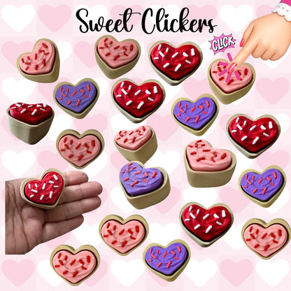 3D Sweet Frosted Sugar Cookie Fidget Clicker (Yum3D) Pink Poodle Designz