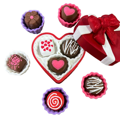 3D Valentine’s Chocolate Fidget Clickers Pink Poodle Designz