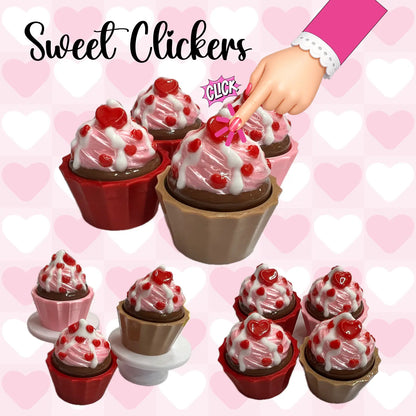 3D Yummy Cupcake & Cocoa Mug Fidget Clicker (Yum3D) Pink Poodle Designz