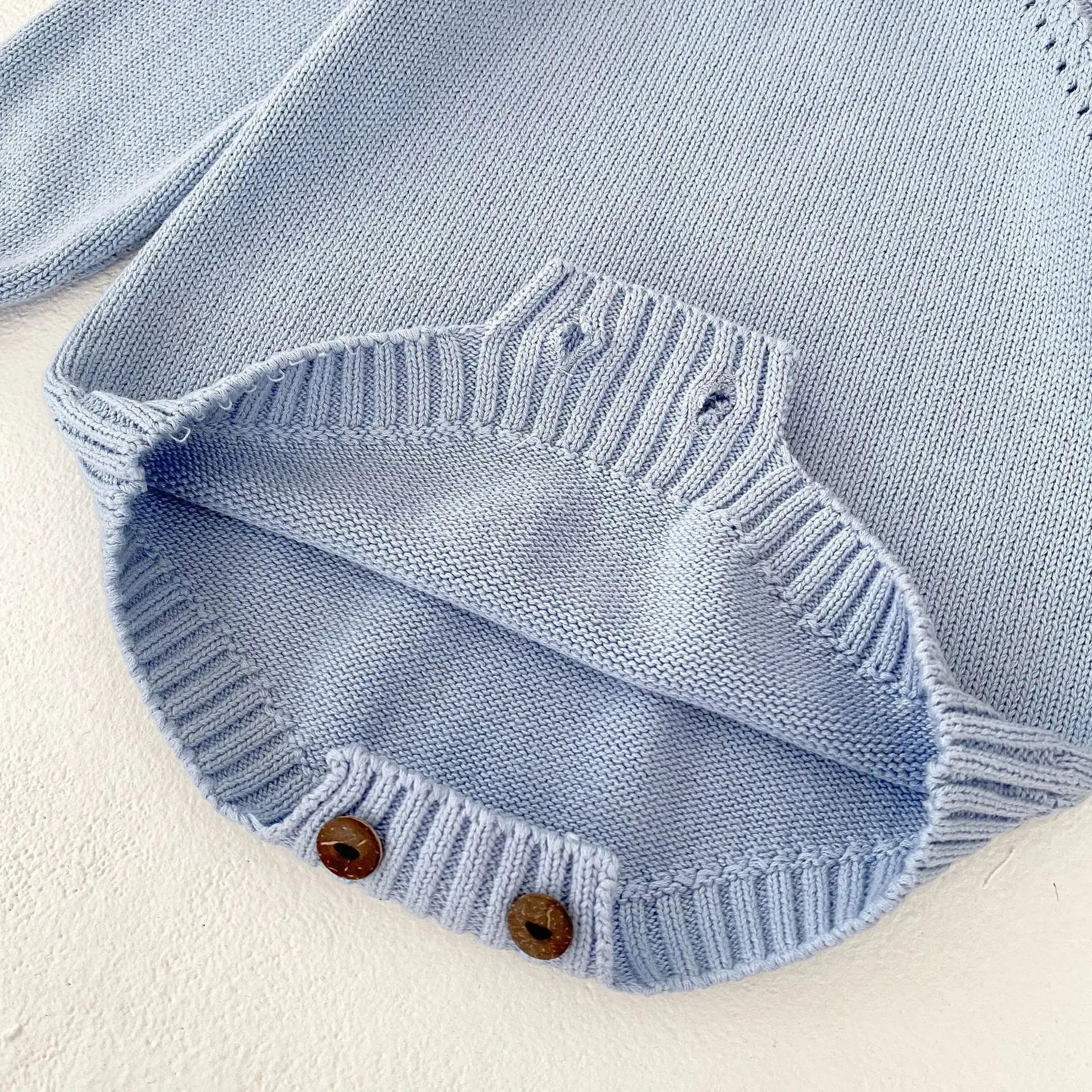 Boutique Blue Lace Trim Sweater Romper Pink Poodle Designz