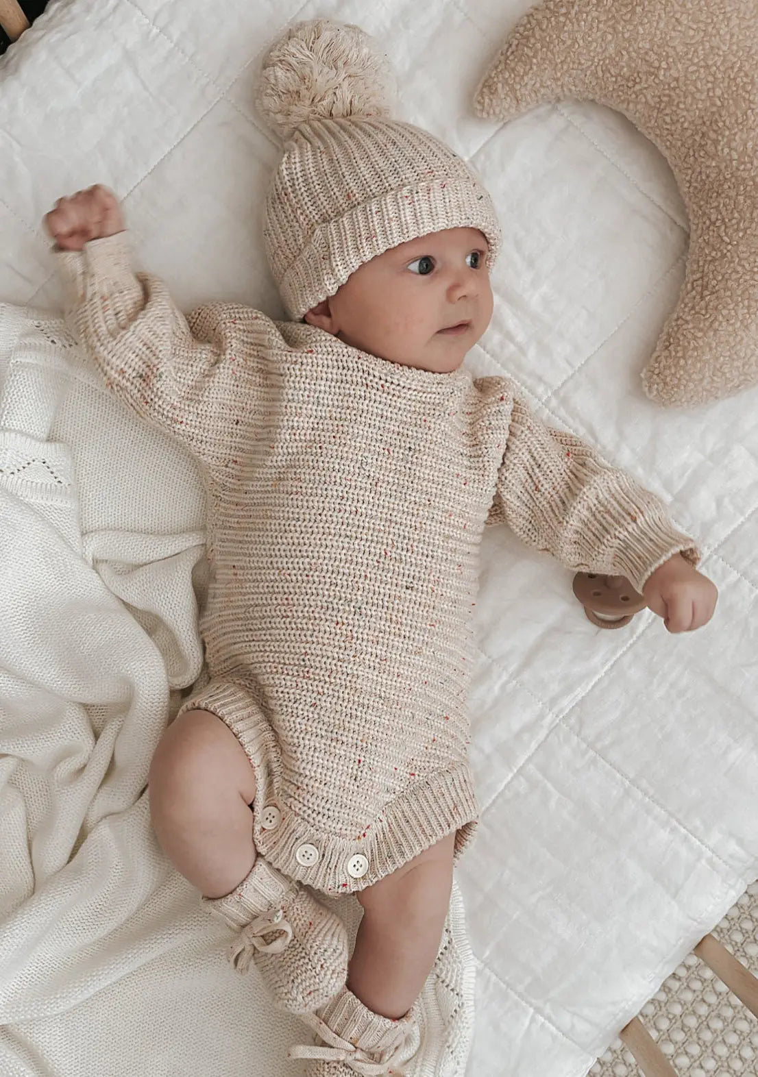 Toddler Sweater Romper & fashion Hat