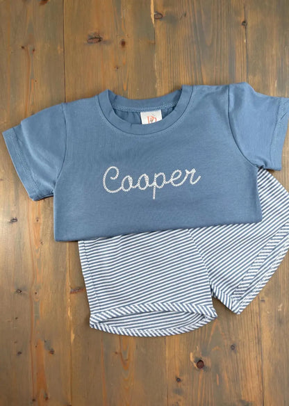 Boys 2pc Sets With Shortie Shorts Pink Poodle Designz