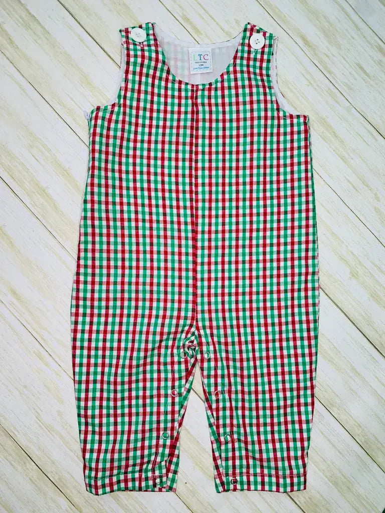 Boys Christmas Fully Lined Gingham Longall LOVE THAT COTTON