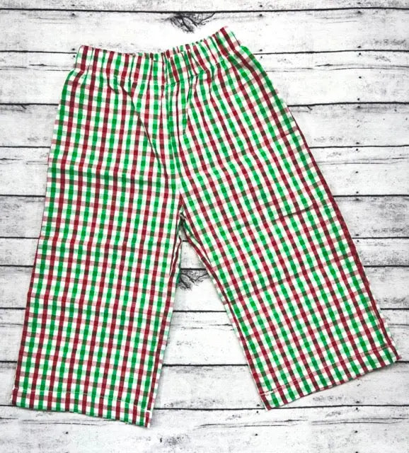 Boys Christmas Fully Lined Gingham Pants LOVE THAT COTTON