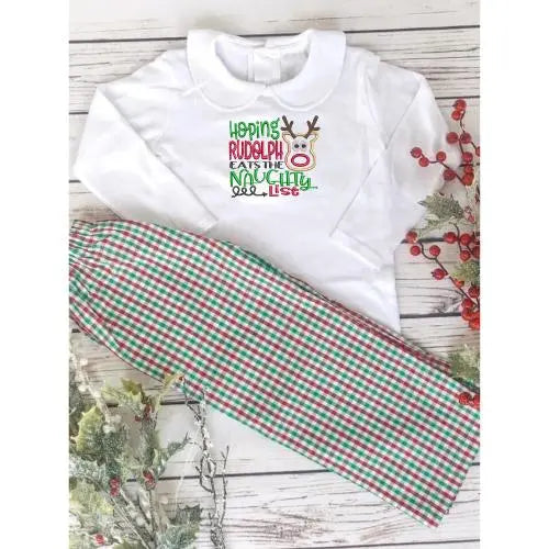 Boys Christmas Fully Lined Gingham Pants LOVE THAT COTTON