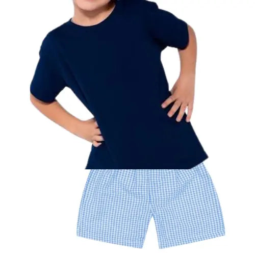 Boys Gingham Shorts Set **Last One** Jax & Jane
