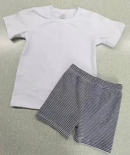 Boys 2PC Striped Short Sets (5 Colors) Pink Poodle Designz