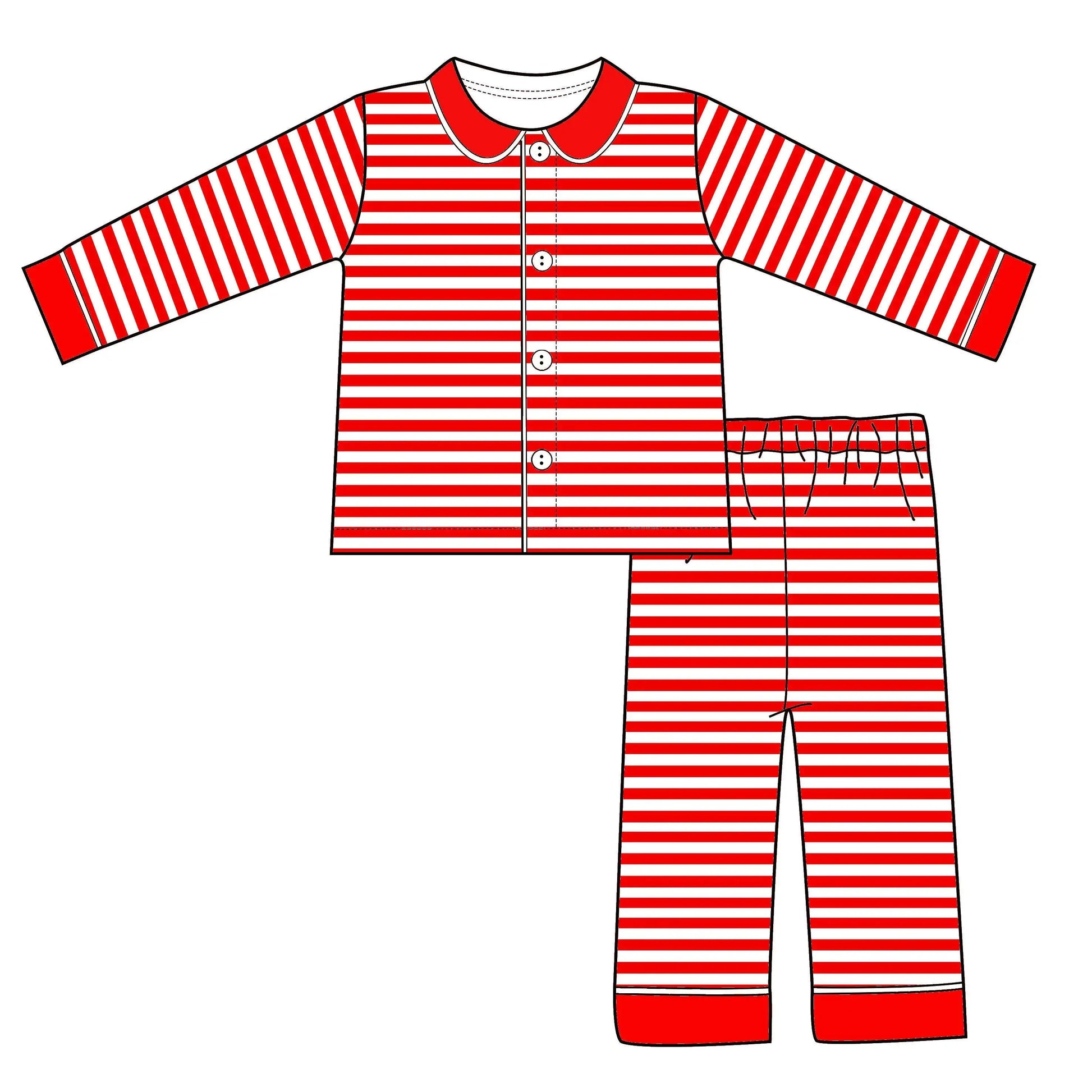 Christmas 2023 Pajamas- Boys 2pc Pajama Set Pink Poodle Designz