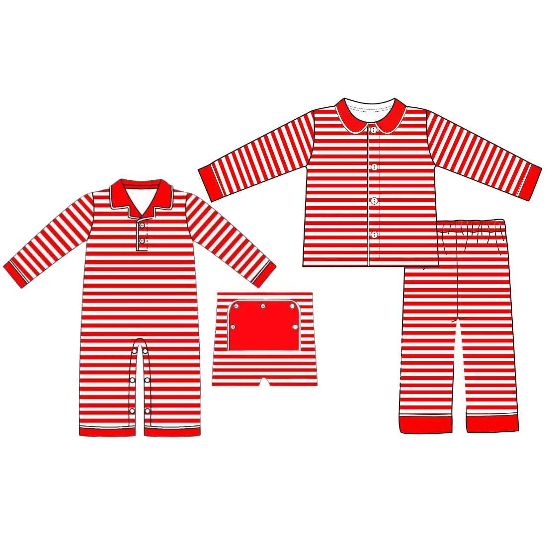 Christmas 2023 Pajamas- Boys 2pc Pajama Set Pink Poodle Designz