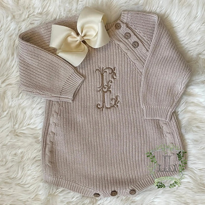 Chunky Knit Infant Sweater Bubble Pink Poodle Designz