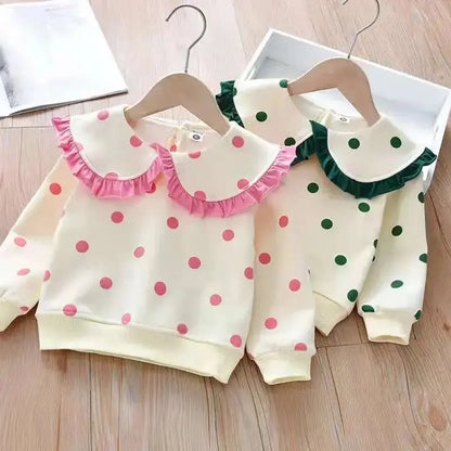 Copy of Boutique Polka Dot Crewneck Sweatshirt Pink Poodle Designz