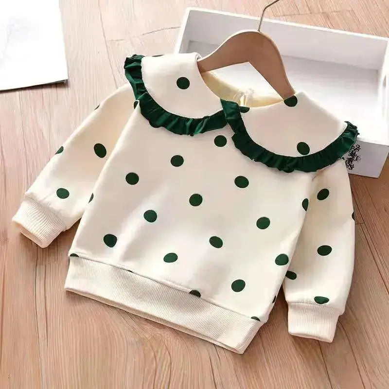 Copy of Boutique Polka Dot Crewneck Sweatshirt Pink Poodle Designz