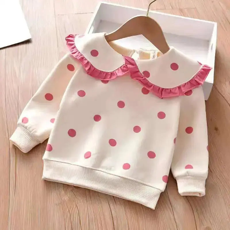 Copy of Boutique Polka Dot Crewneck Sweatshirt Pink Poodle Designz