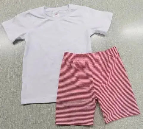 Boys 2PC Striped Short Sets (5 Colors) Pink Poodle Designz