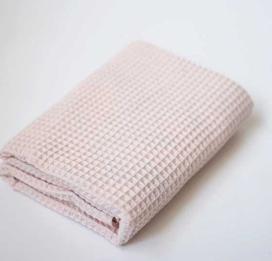 Copy of Organic Knit Gauze Pom Pom Baby Swaddle Blanket Pink Poodle Designz