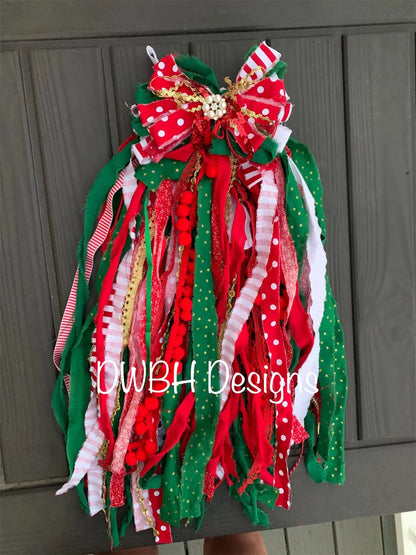 Custom Christmas Bows & Tree Toppers Pink Poodle Designz