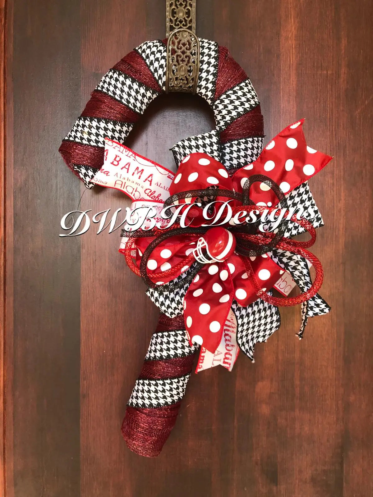 Custom Christmas Candy Cane Decor Pink Poodle Designz