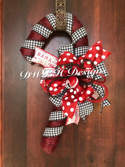 Custom Christmas Candy Cane Decor Pink Poodle Designz