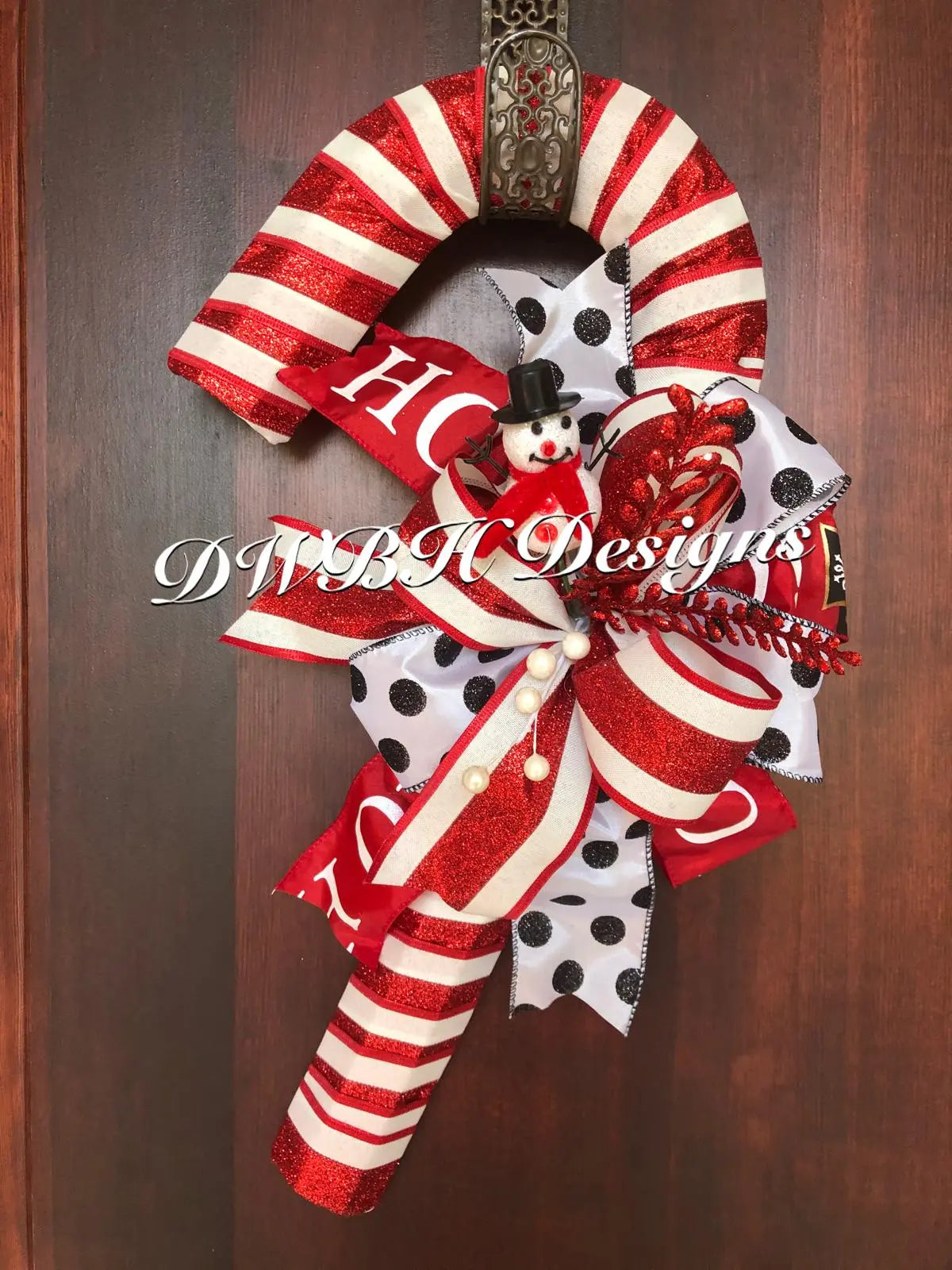 Custom Christmas Candy Cane Decor Pink Poodle Designz