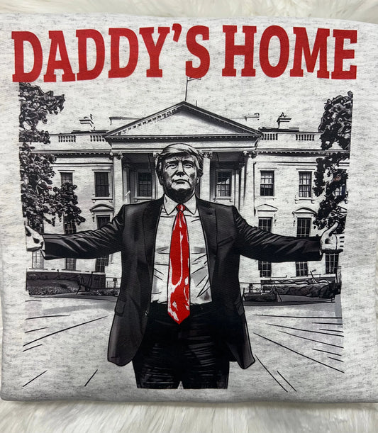 Daddy’s Home Trump Design Crewneck Pink Poodle Designz