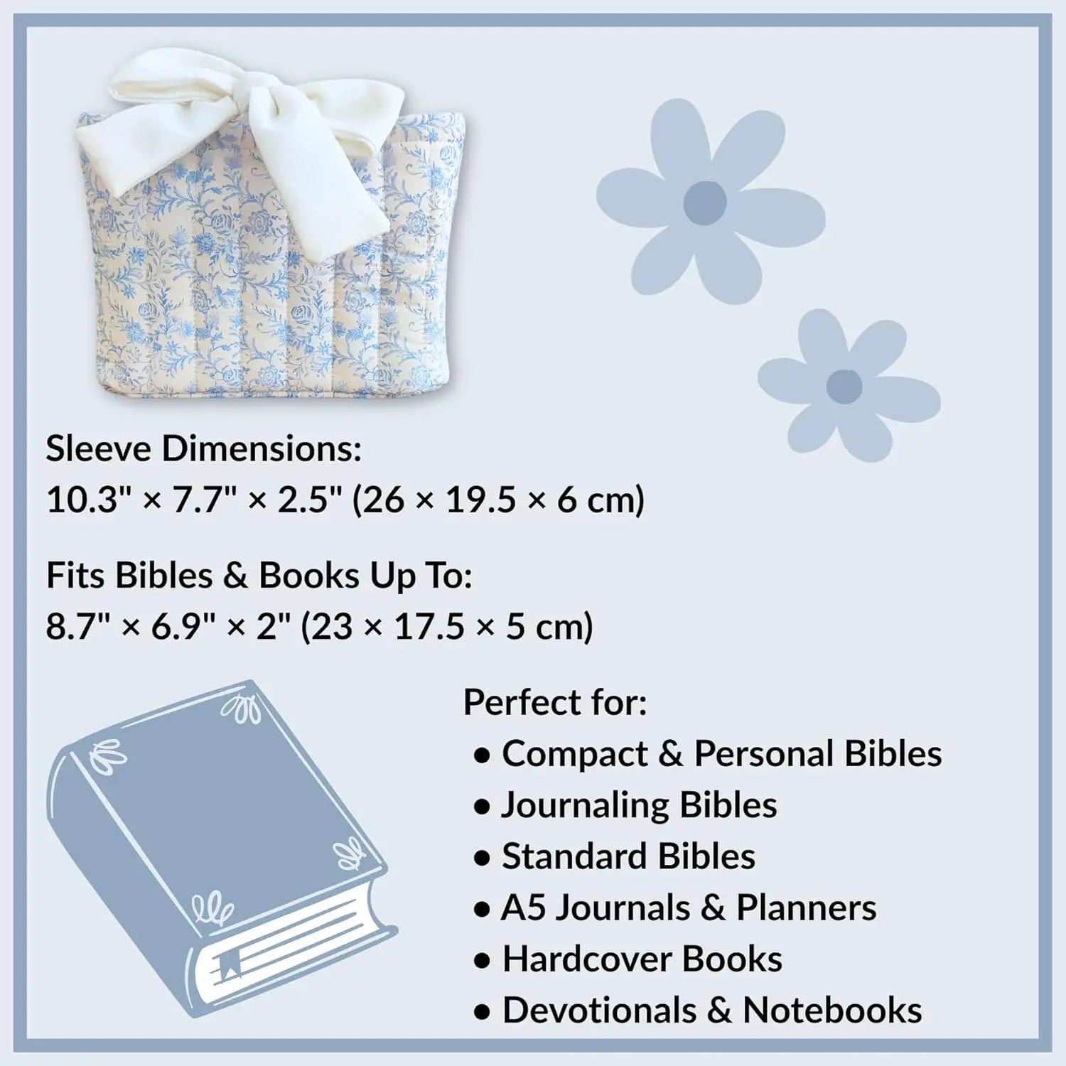 Elegant Quilted Toile Pattern Bible/Book Cover With Bow Pink Poodle Designz