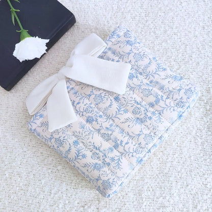 Elegant Quilted Toile Pattern Bible/Book Cover With Bow Pink Poodle Designz