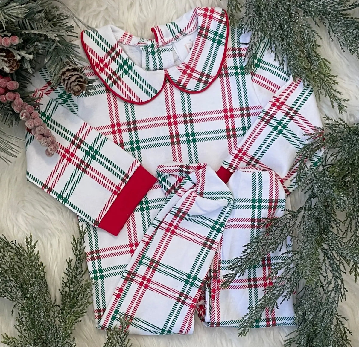 Family Plaid Christmas Pajamas Pink Poodle Designz