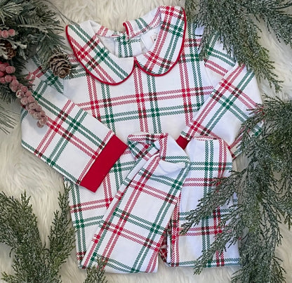 Family Plaid Christmas Pajamas Pink Poodle Designz