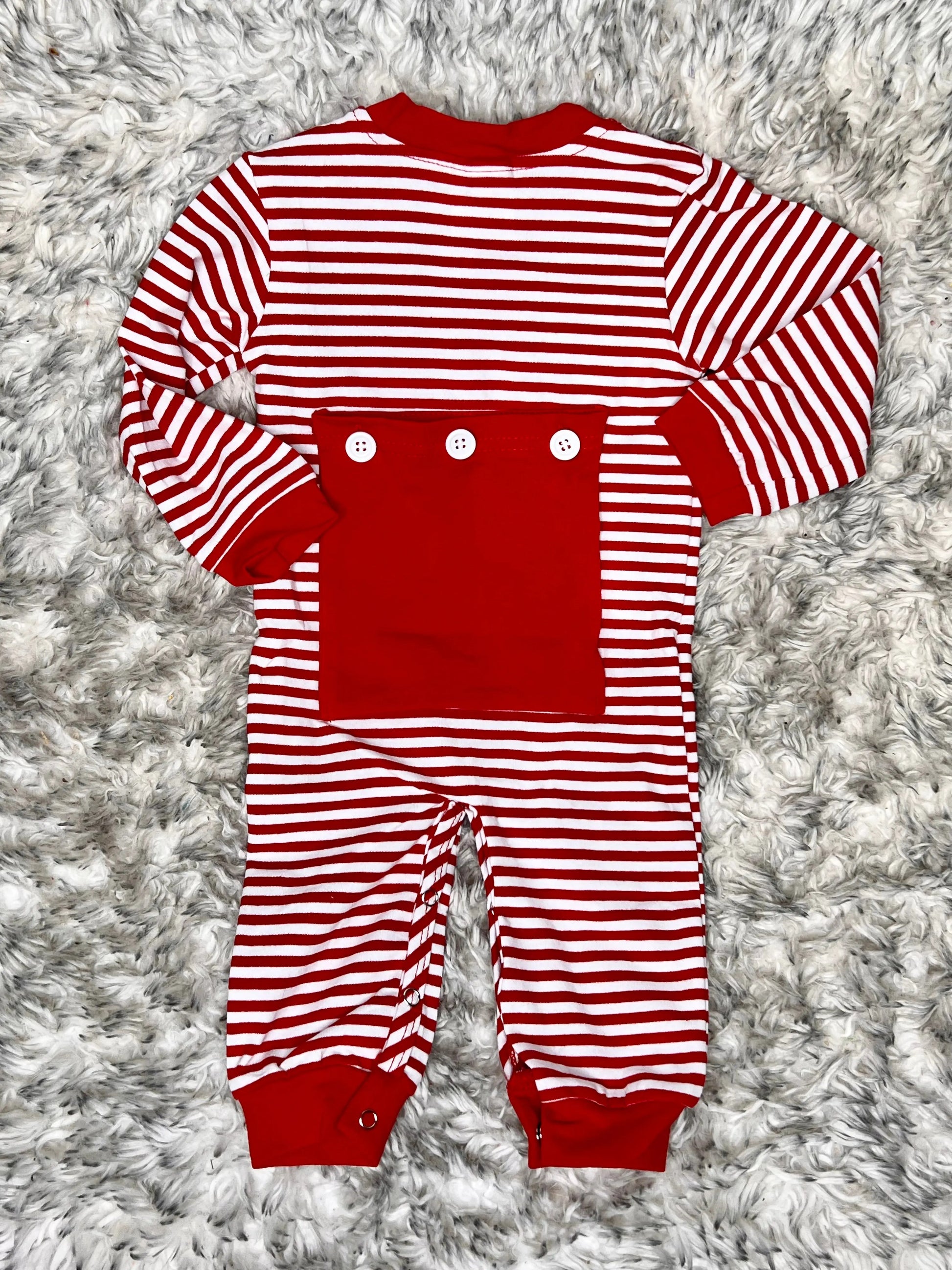 Christmas 2023 Pajamas- Unisex 1pc Romper W/ Faux Butt Flap Pink Poodle Designz