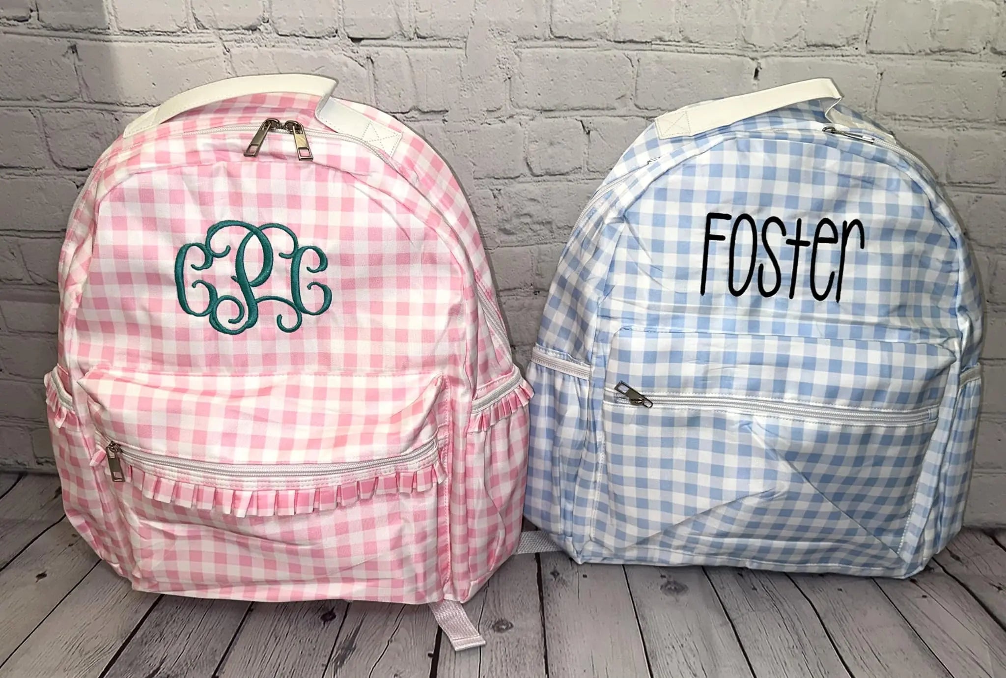 Pink hotsell gingham backpack