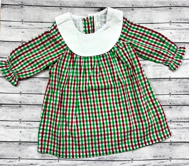 Girls Christmas Fully Lined Gingham Dress LOVE THAT COTTON