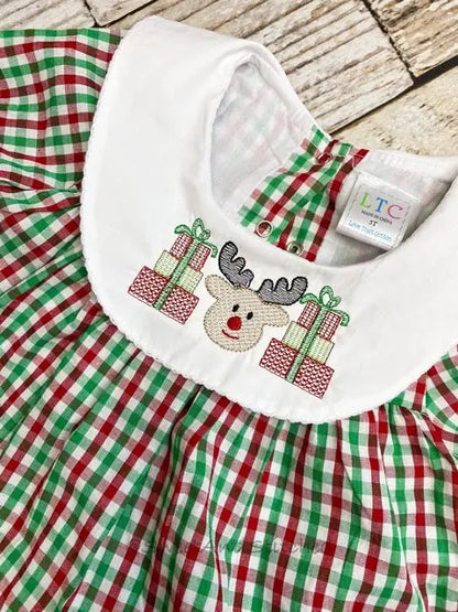 Girls Christmas Fully Lined Gingham Dress LOVE THAT COTTON