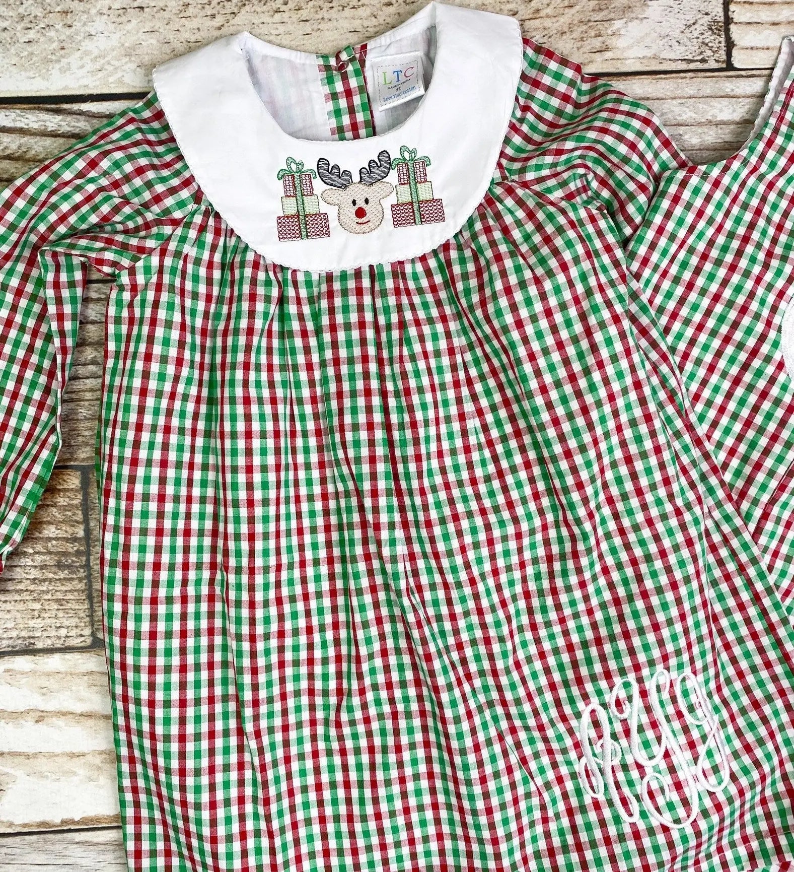 Girls Christmas Fully Lined Gingham Dress LOVE THAT COTTON