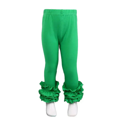 Girls Icing Ruffle Leggings Pink Poodle Designz