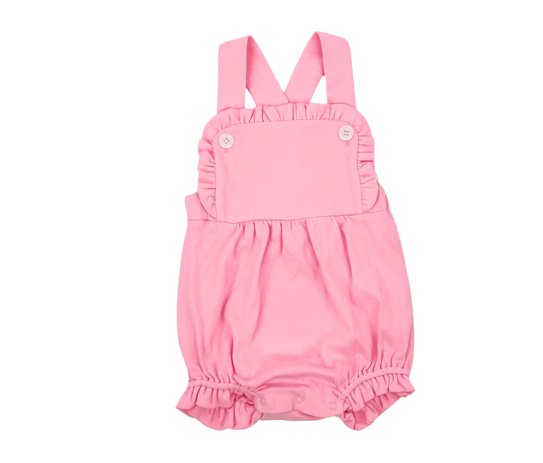 Girls Knit Ruffle Sunsuit Pink Poodle Designz