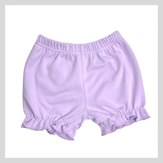 Girls Lavender Ruffle Shorts Sugarbee Blanks