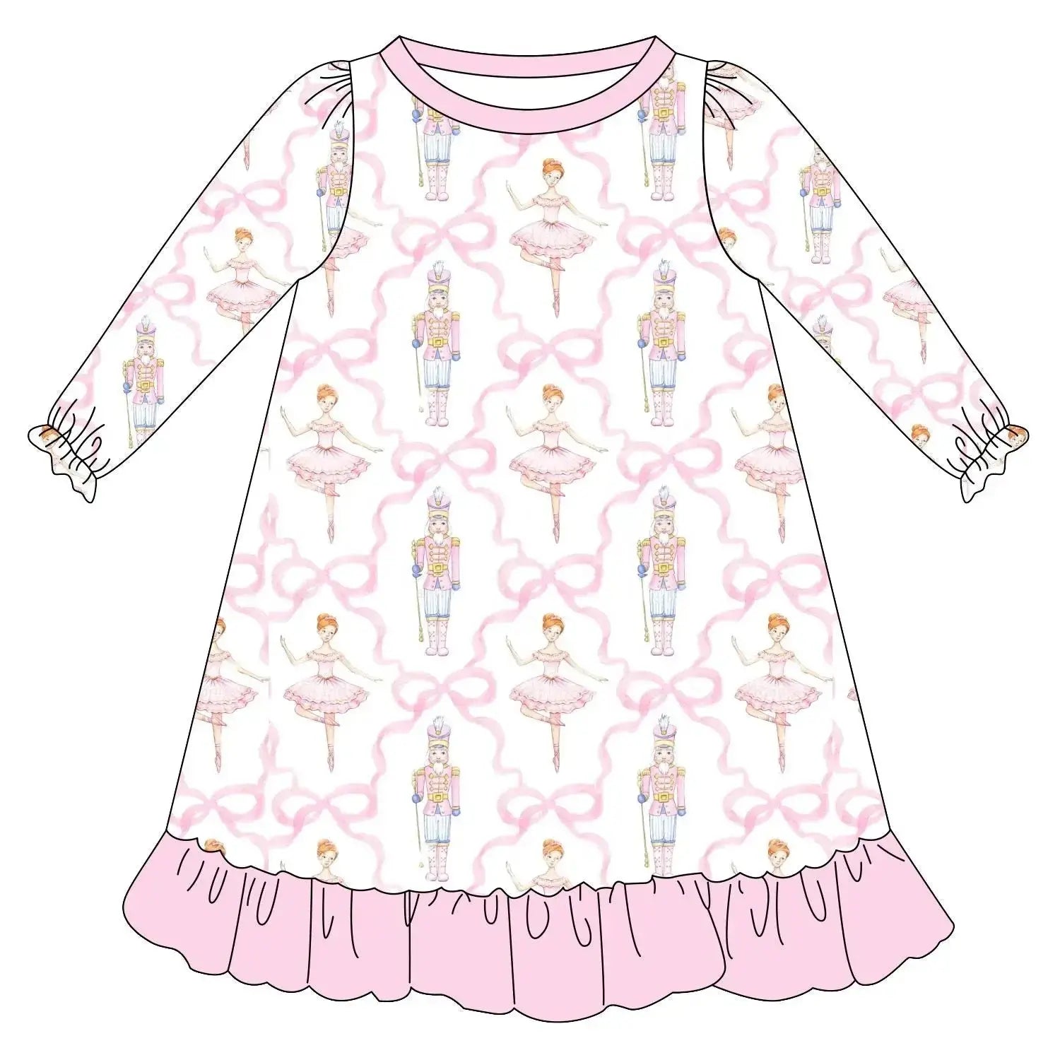 Girls Nutcracker Gown Pink Poodle Designz