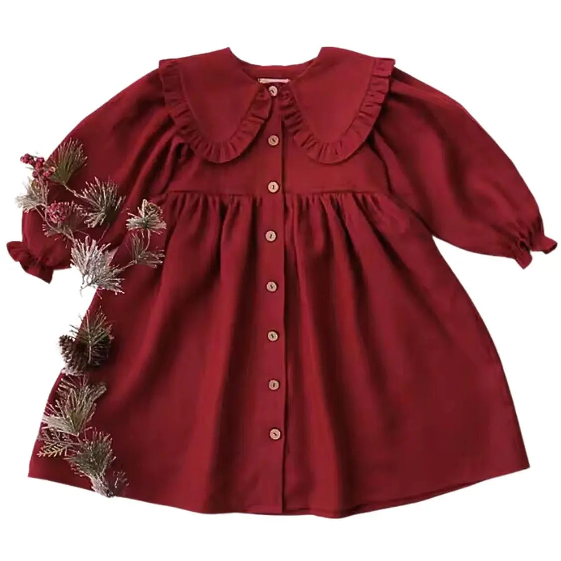 Girls Red Holiday Dress Pink Poodle Designz