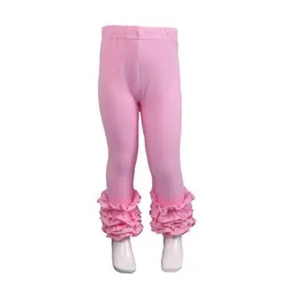 Girl's Solid Ruffle Icing Capris - ARB Blanks
