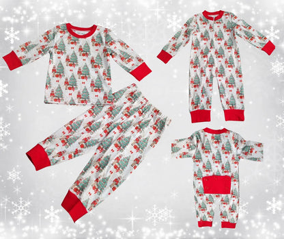 Girls Ruffle Nutcracker Christmas Pajamas (Copy) Pink Poodle Designz