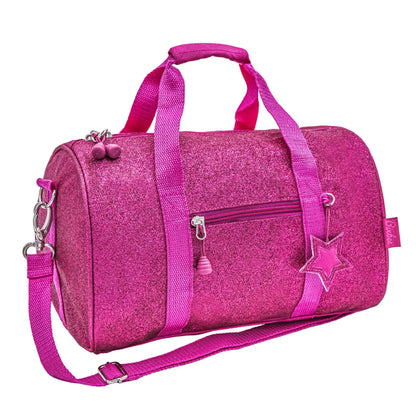 Girls Sparkle Pink Glitter Duffel Pink Poodle Designz