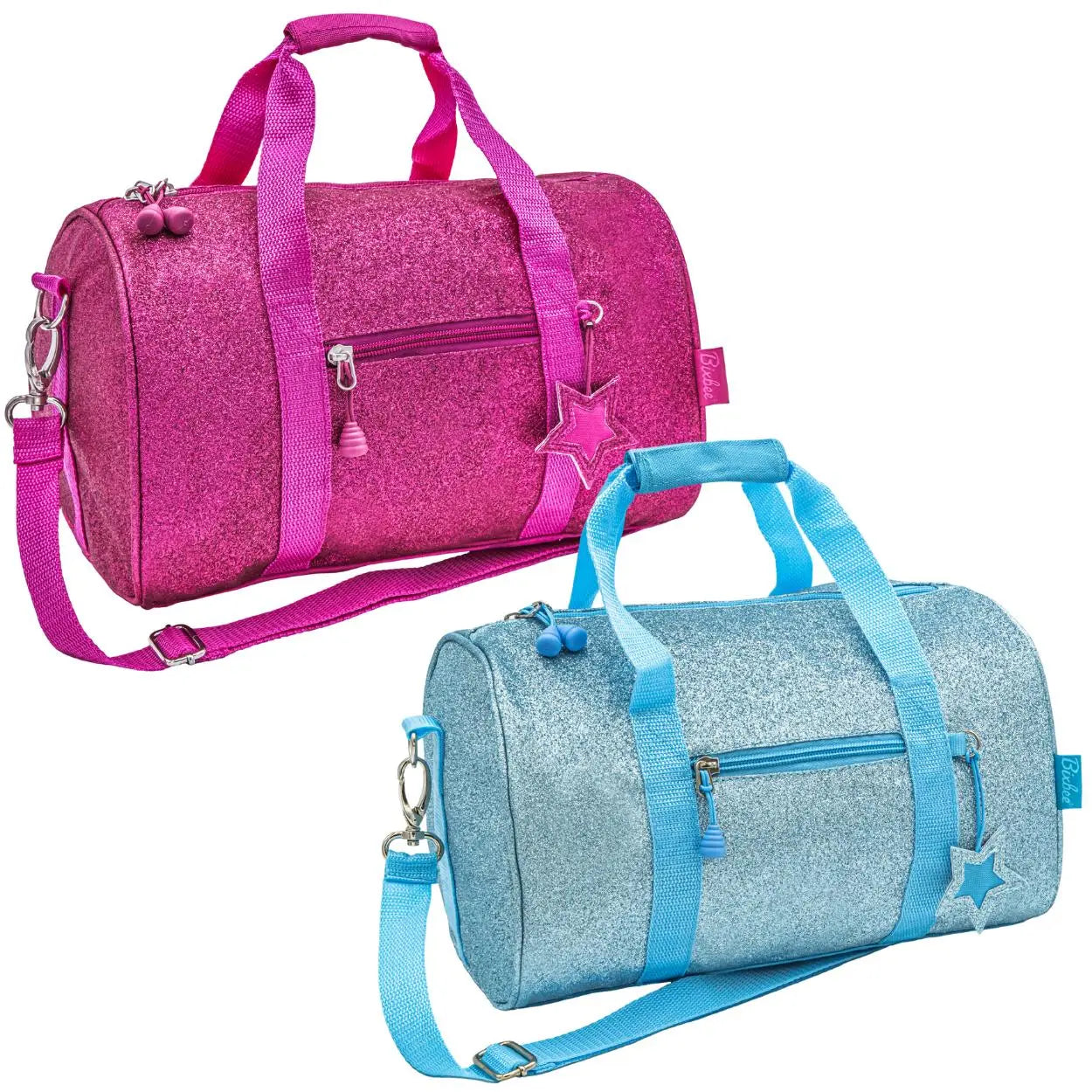 Girls Sparkle Pink Glitter Duffel Pink Poodle Designz