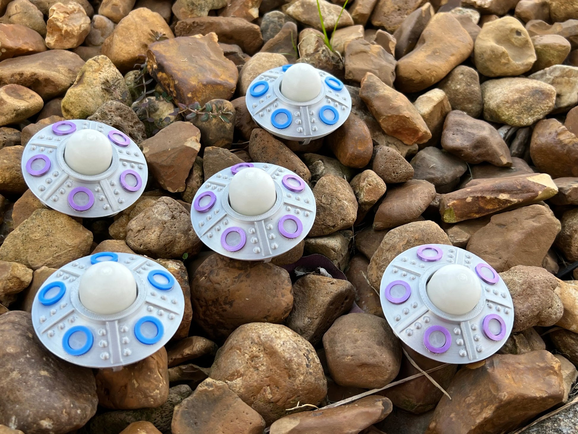 Glow In The Dark UFO Clicker Pink Poodle Designz