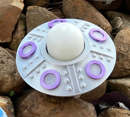 Glow In The Dark UFO Clicker Pink Poodle Designz
