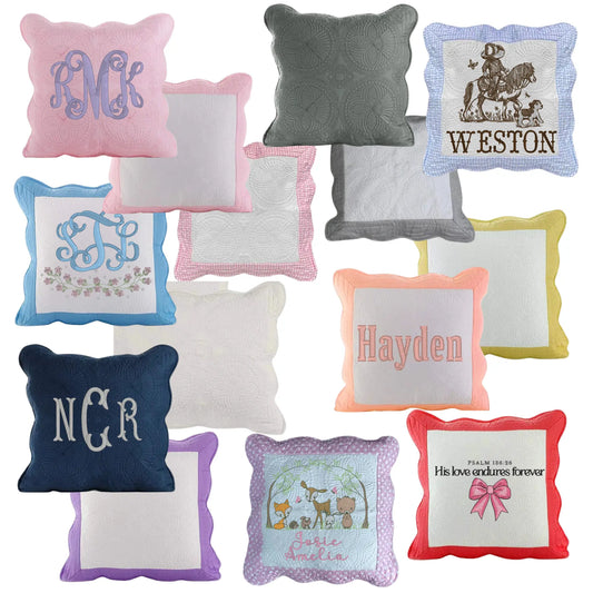 Heirloom Keepsake Personalized Baby Pillow Sham Pink Poodle Designz