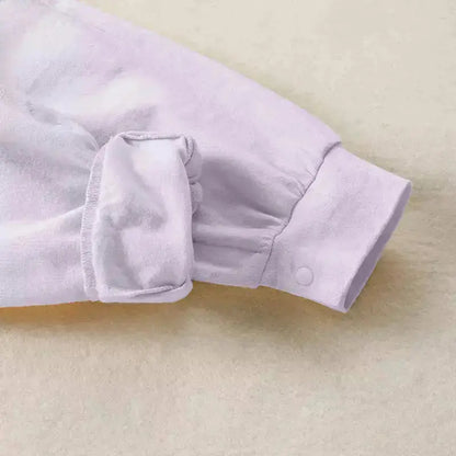 Infant/Baby Solid Long Sleeve Ivory Jumpsuit Unisex Pink Poodle Designz