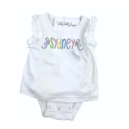 Infant Girl’s White Ruffle Bubble NB-3M blossom blanks